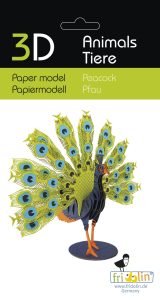 3D model, peacock, special cardboard, laser-cut - Image 2