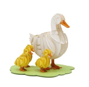 3D model, goose-family, cardboard, laser-cut