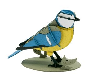 3D model, Blue tit, paper, laser cut