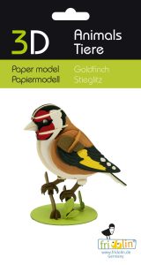 3D model, Goldfinch, paper, laser cut - Image 2