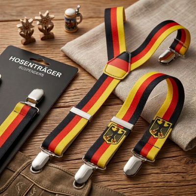 Bavarian Suspenders - German Flag