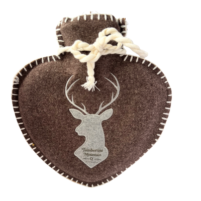 Hot Water Bottle Deer Brown/Grey 24x27cm