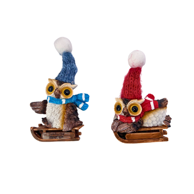 Magnet - Owl on Sled