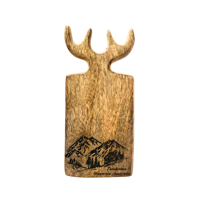 Wooden Board Mountain Landscape 20cm